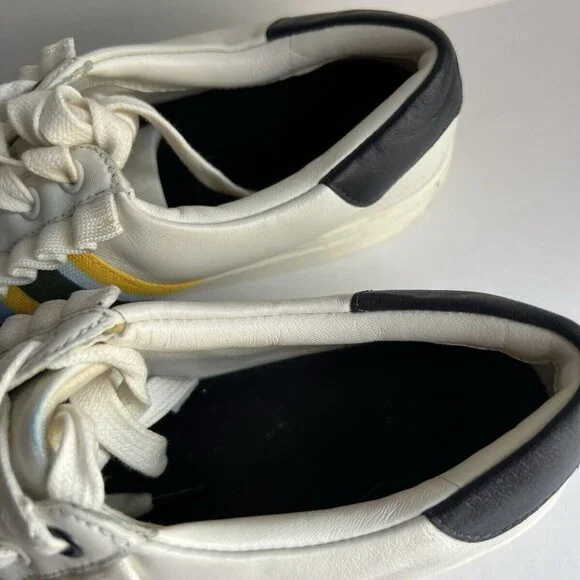 TORY Burch SPORT Ruffle Striped Women’s 8.5 Low Top Sneakers Lace Up Shoes - Picture 8 of 16